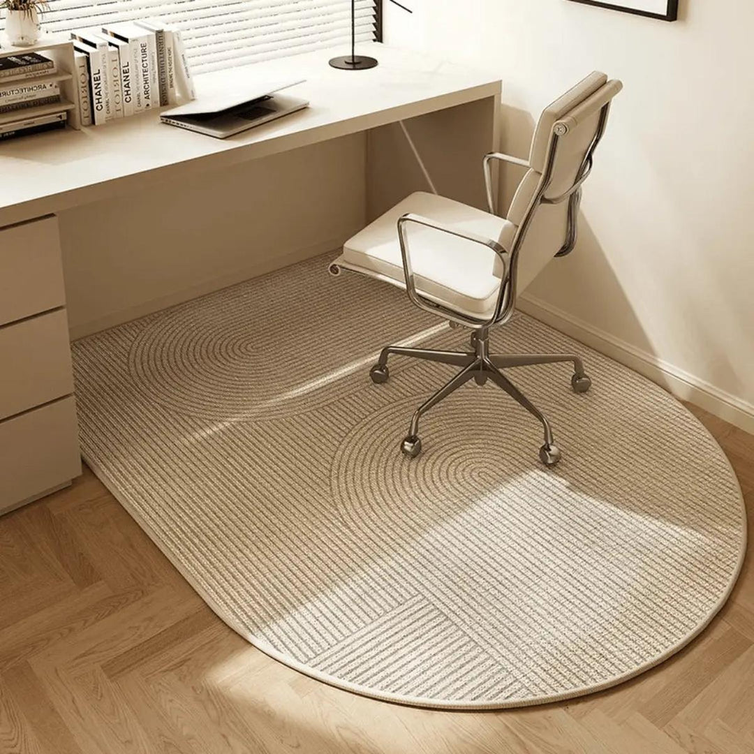 Floor protector mat for office chairs, designed for smooth rolling on hard floors like wood & tile.