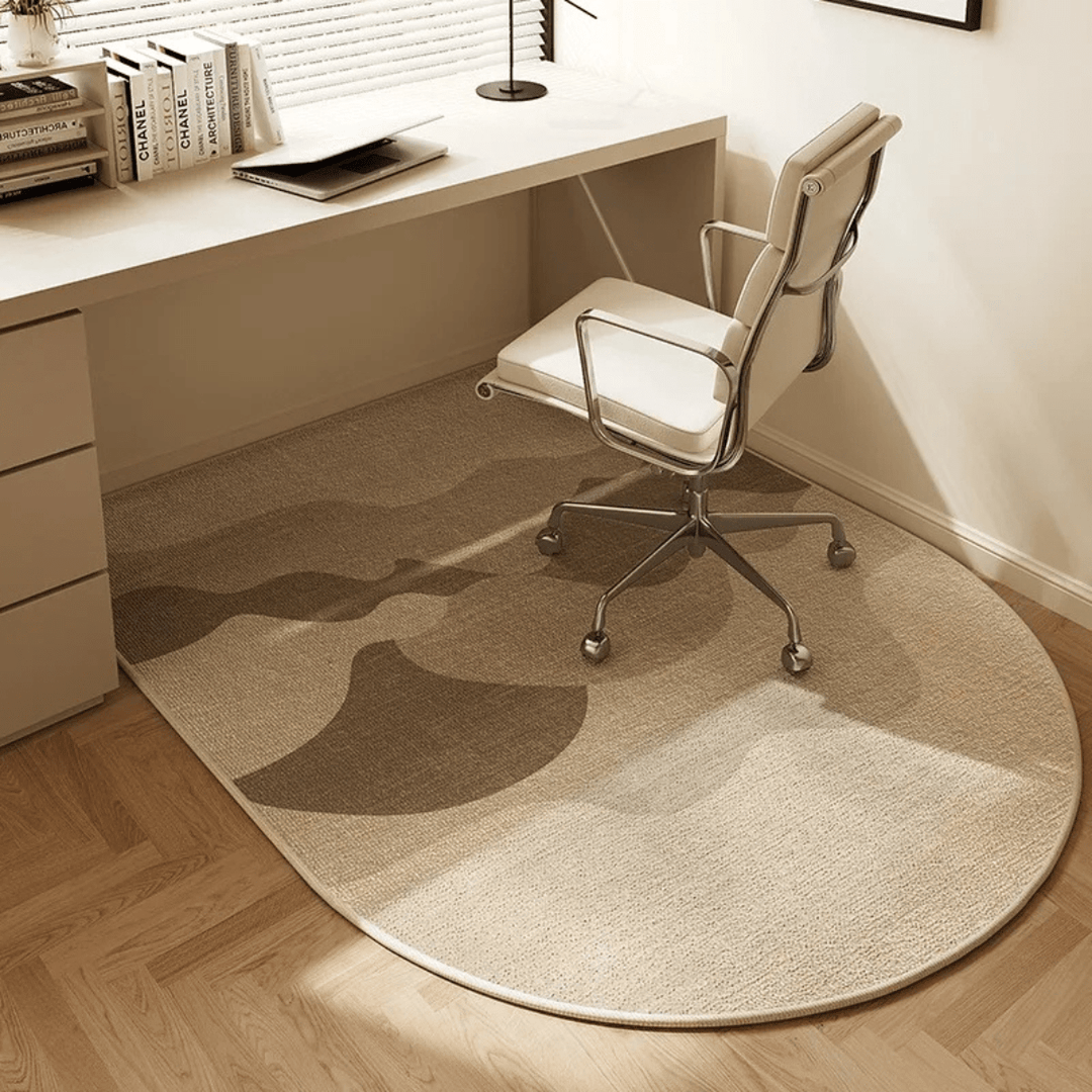 Office chair mat prevents floor damage & allows easy chair gliding, perfect for any home or office setup.
