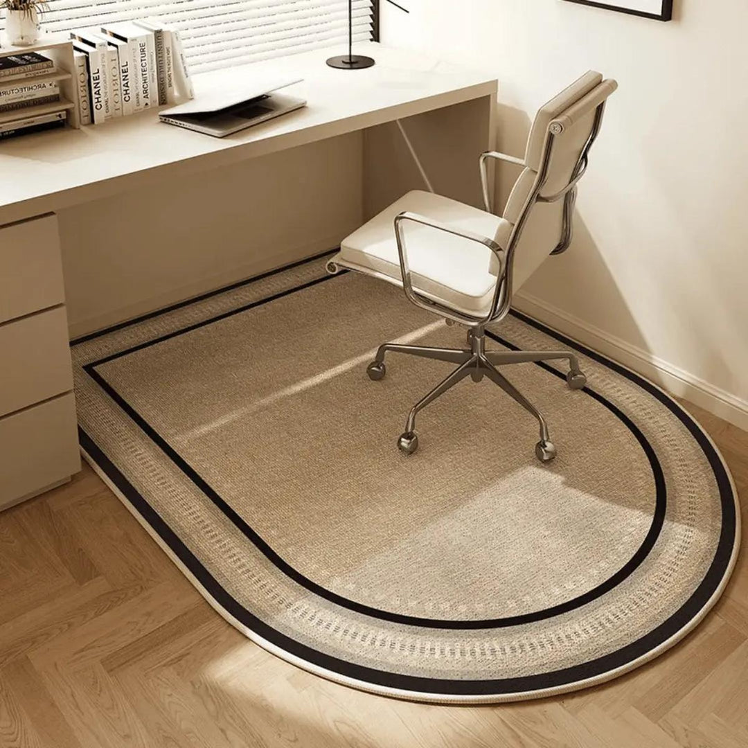 Clear floor protector mat for smooth rolling office chairs on hardwood, laminate, and tile floors.