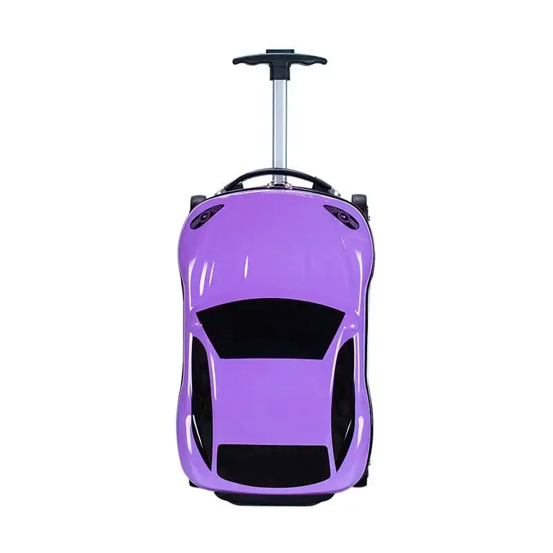 Functional children's hardshell suitcase with an exciting car design. Great kids luggage for easy travel.