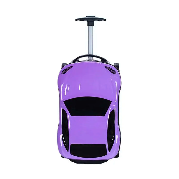 Functional children's hardshell suitcase with an exciting car design. Great kids luggage for easy travel.