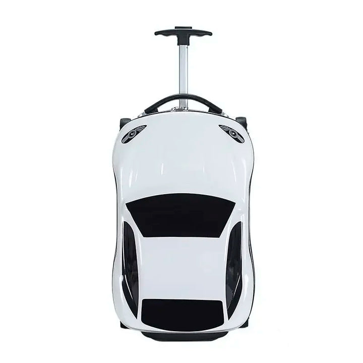 Playful children's car design hardshell suitcase. Sturdy kids luggage, perfect for imaginative play & travel.