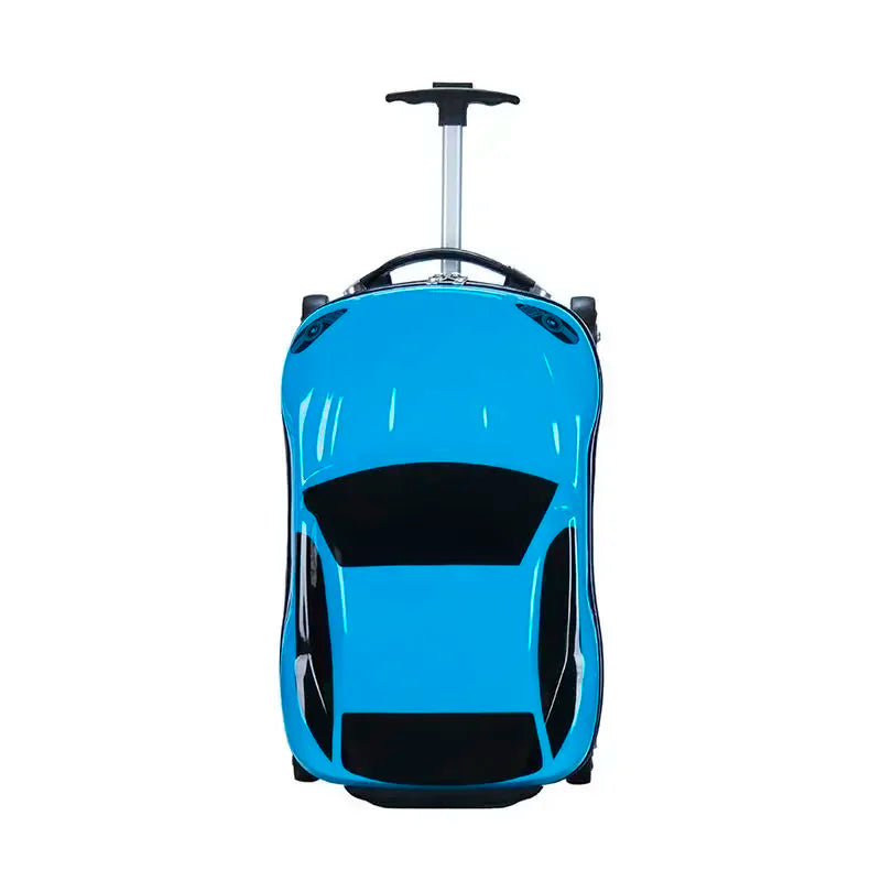 Kids hardshell spinner suitcase in a unique car design. The ultimate travel gear for young explorers.