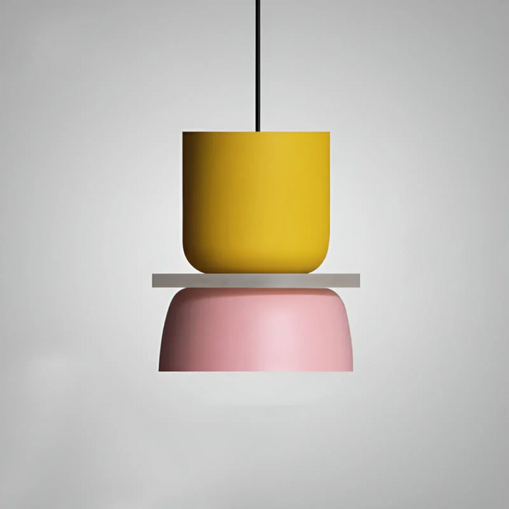 Colorful round Macaron LED light; modern pendant lamp for vibrant and cozy interiors.