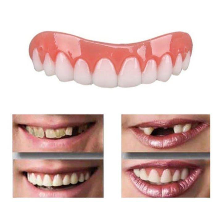 Comfortable temporary dental cover for a flawless, perfect smile. Instant cosmetic dentistry solution for oral care.
