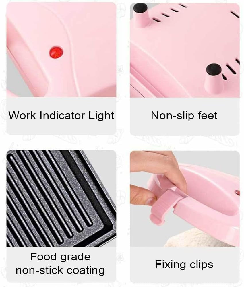 Compact 2-in-1 non-stick sandwich maker & toaster, sleek design, cooks 2 slices, even heating, perfect for small kitchens.