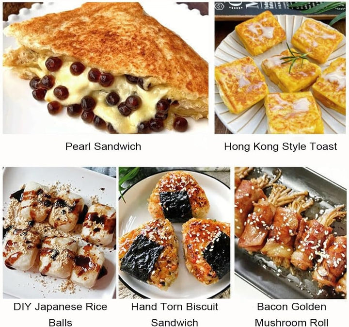 Compact 2-in-1 non-stick sandwich maker & toaster, sleek design, cooks 2 slices, even heating, perfect for small kitchens.