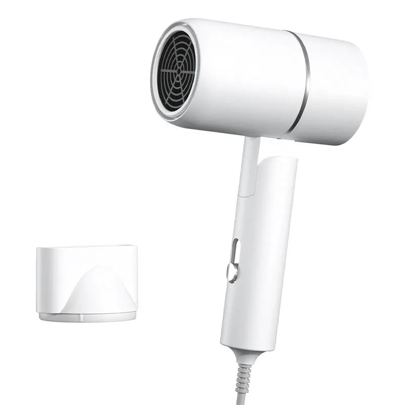 Unisex ionic hair dryer with frizz-reducing power. Compact & foldable design ensures portable, salon-quality styling.