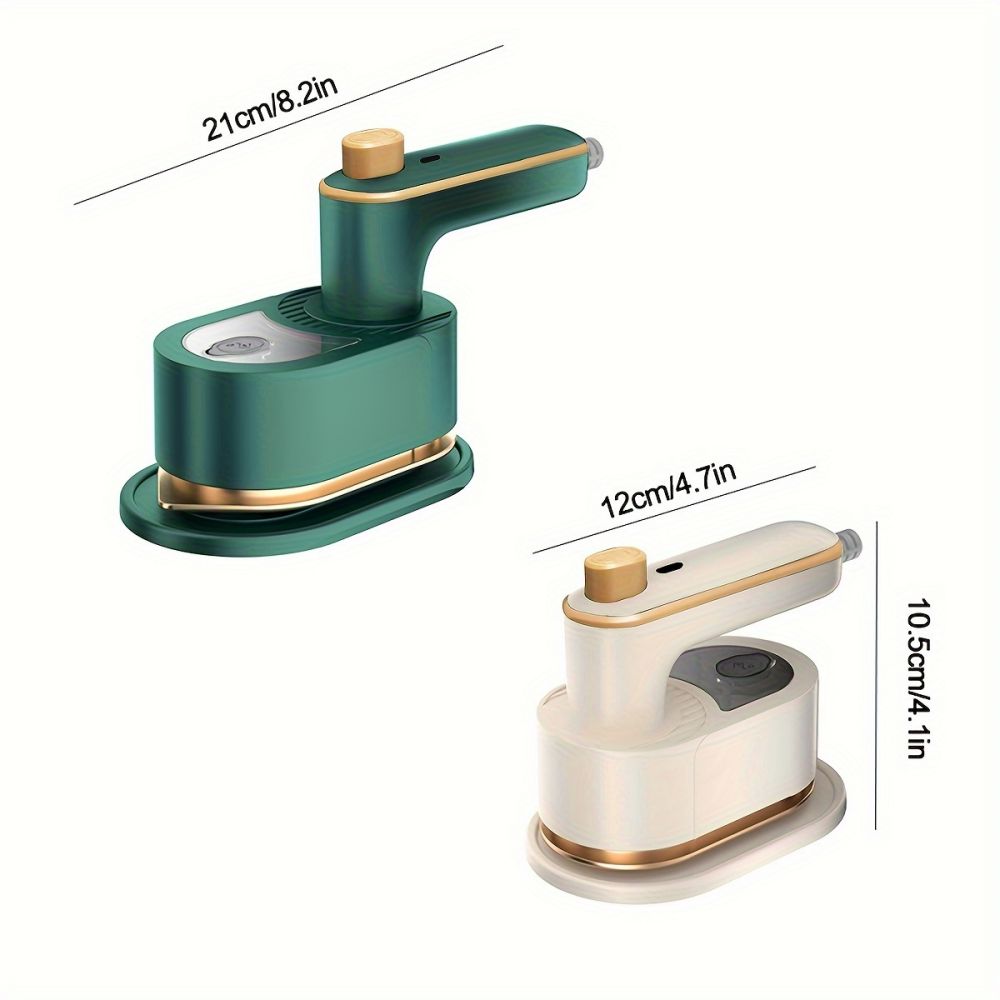 Compact handheld steam iron in blue, with a sleek design, ergonomic handle, and powerful steam for wrinkle-free clothes.