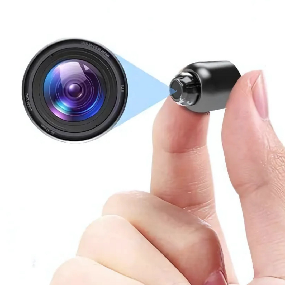 Compact HD security camera with 160° wide angle, night vision. Perfect for discreet home surveillance.