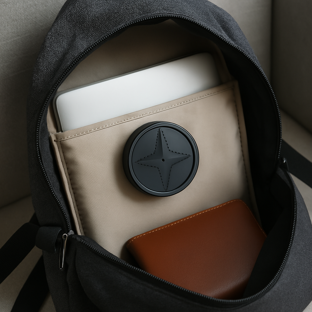 Secure your vehicle with this compact real-time magnetic GPS tracker. Long battery for anti-theft protection.