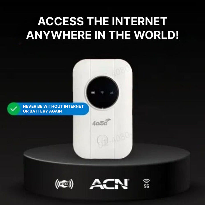 Sleek wireless hotspot, a compact mobile internet travel router for reliable, personal WiFi anywhere.