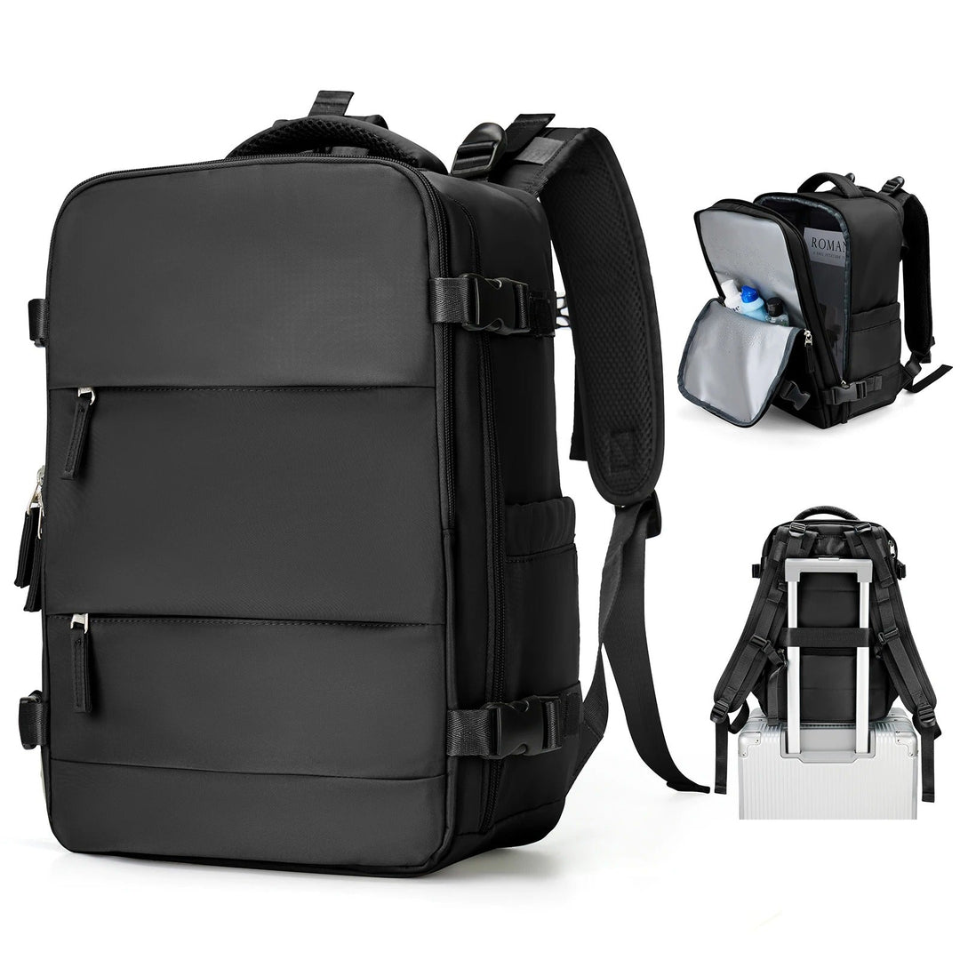 Compact unisex travel backpack for daily commute, weekend getaways. Airline friendly carry-on for men & women.