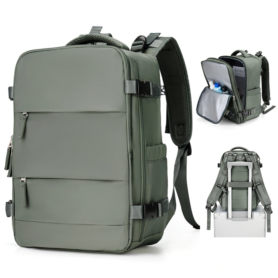 Durable, lightweight unisex travel backpack with organized compartments for laptop & essentials. Perfect for trips.
