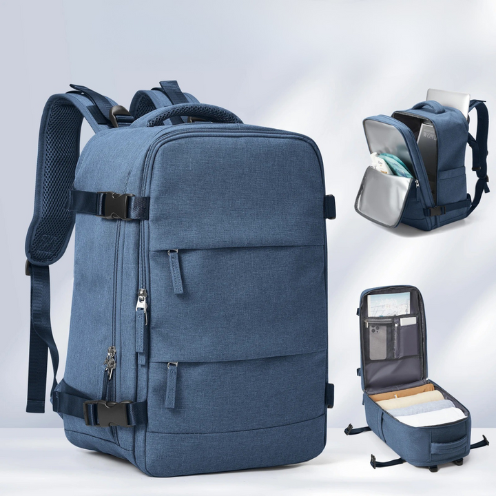 Compact men's & women's travel backpack, ideal carry-on or daily work bag. Lightweight, durable for any journey.