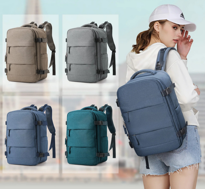 Durable, water-resistant compact unisex travel backpack. Ideal for daily commute, adventure, or weekend trips.