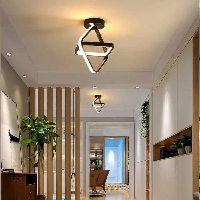 Energy-efficient LED ceiling lamp, warm white light, perfect for contemporary spaces.