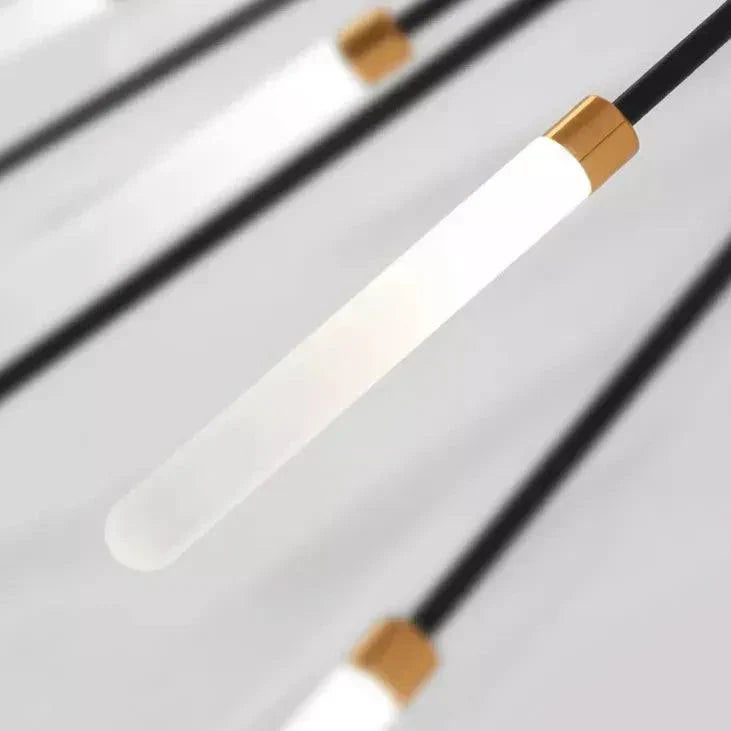 "Contemporary LED ceiling light fixture with swirling firework design, featuring metal and acrylic construction for modern de