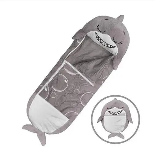 Boys' & girls' animal foldable sleeping bag, plush cushion for ultimate soft comfort.