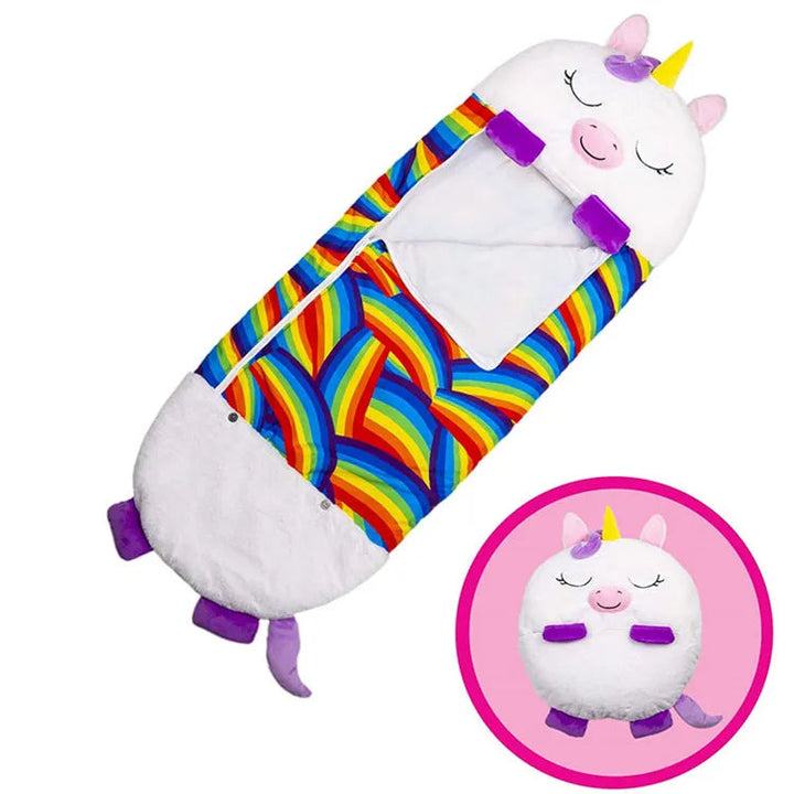 Children's animal nap mat, a foldable sleeping bag perfect for toddler play & cozy sleep.
