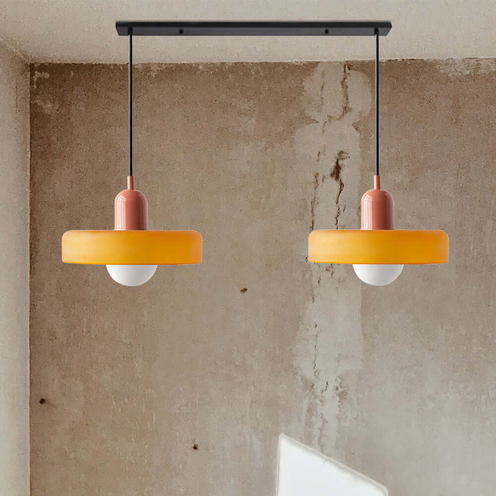 2 Heads Modern Glass Pendant Light