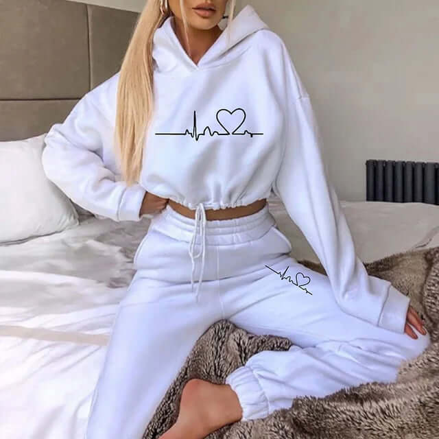 Women's Sports Hoodie and Leggings Set