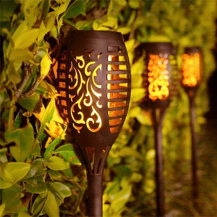 Solar Garden Torch Light - Flickering Flame Effect