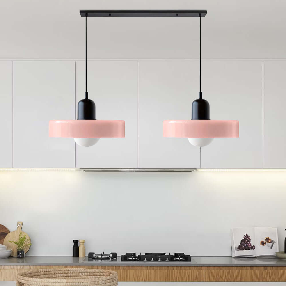 2 Heads Modern Glass Pendant Light