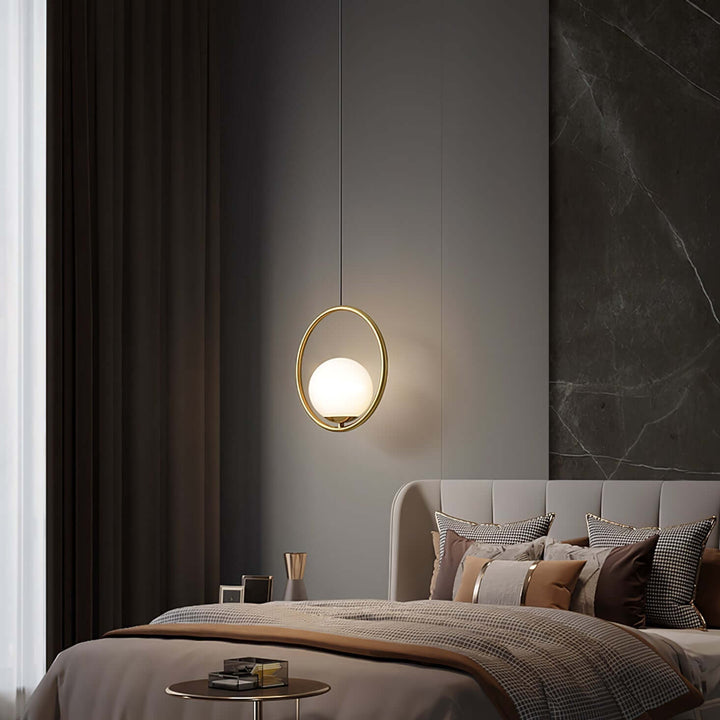 Modern Pendant Lamp with Metal & Glass