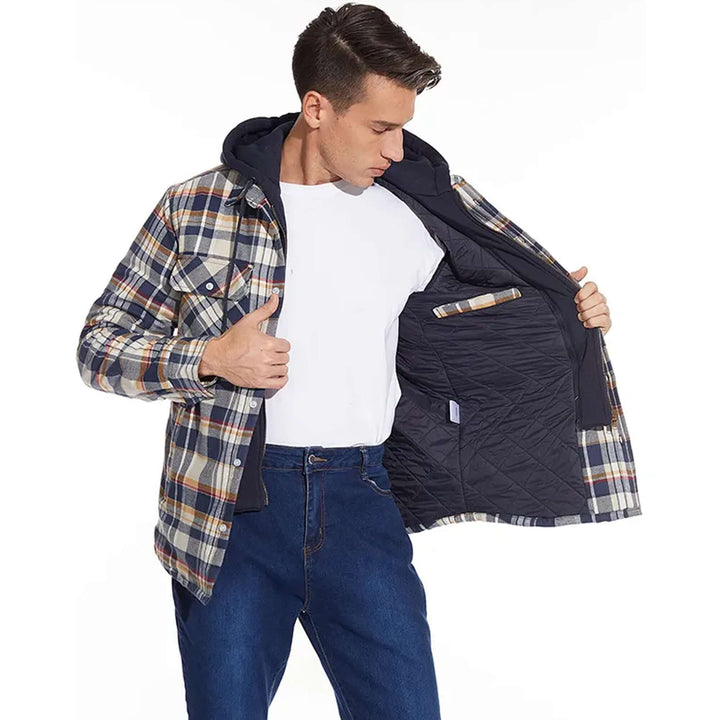 Men's Checked Long Sleeve Casual Jacket