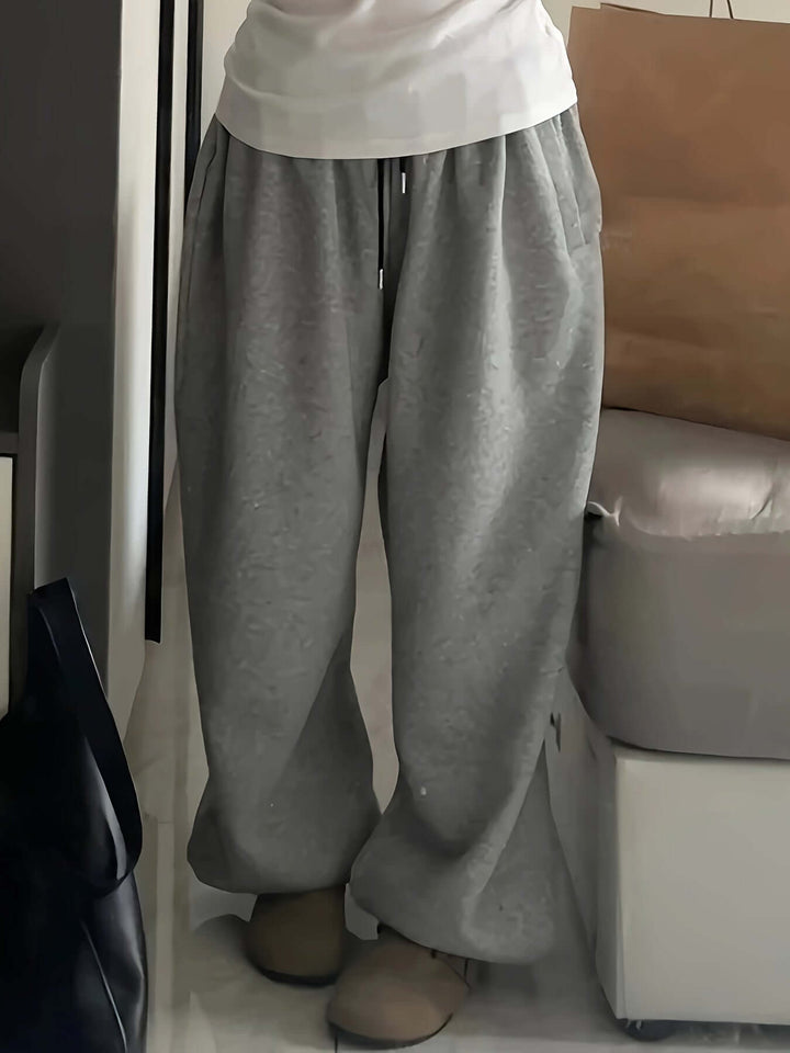 Women's Wide-Leg Elastic Waistband Sweatpants