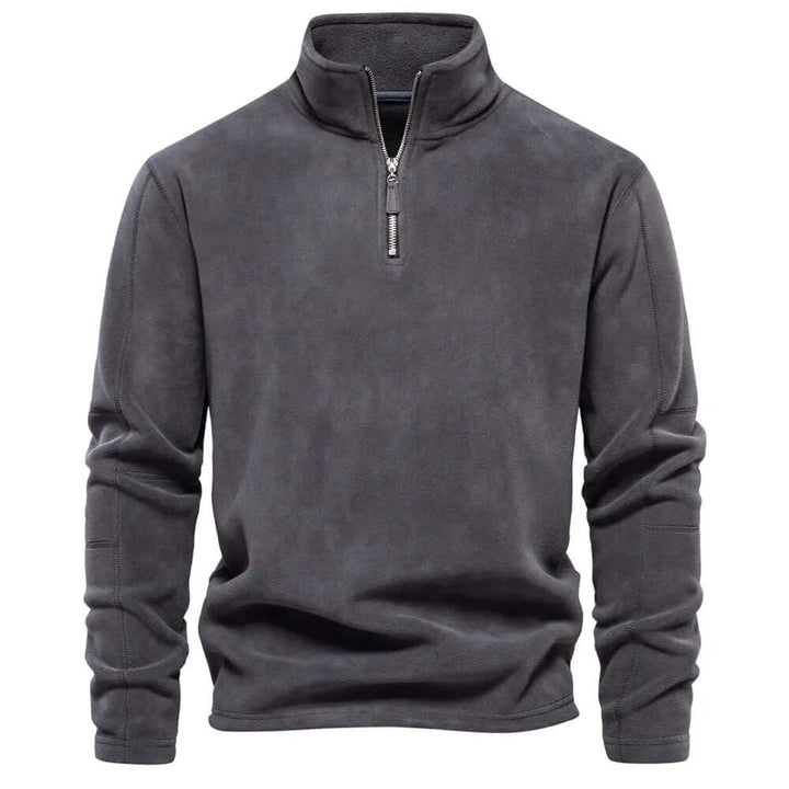 Men's Fleece Jacket with Stand-Up Collar