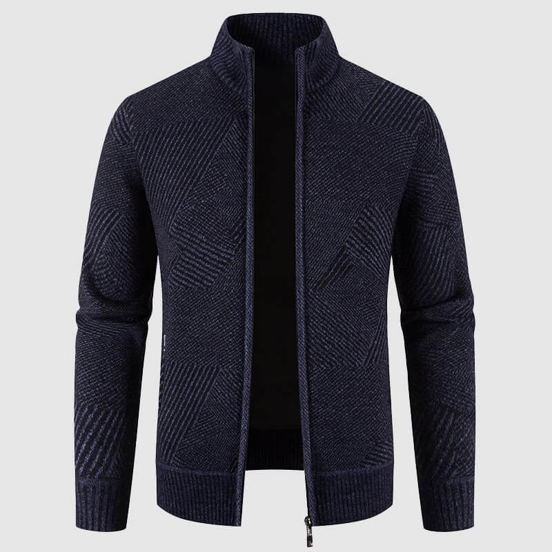 Men's Geometric Knitted Cardigan Jacket