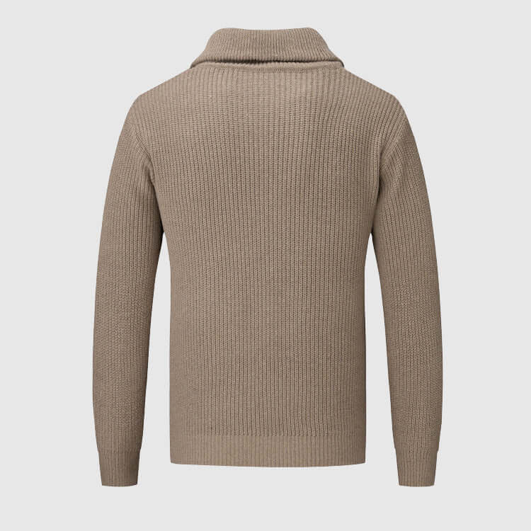 Men's Half-Zip Knitted Sweater