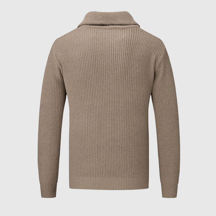 Men's Half-Zip Knitted Sweater