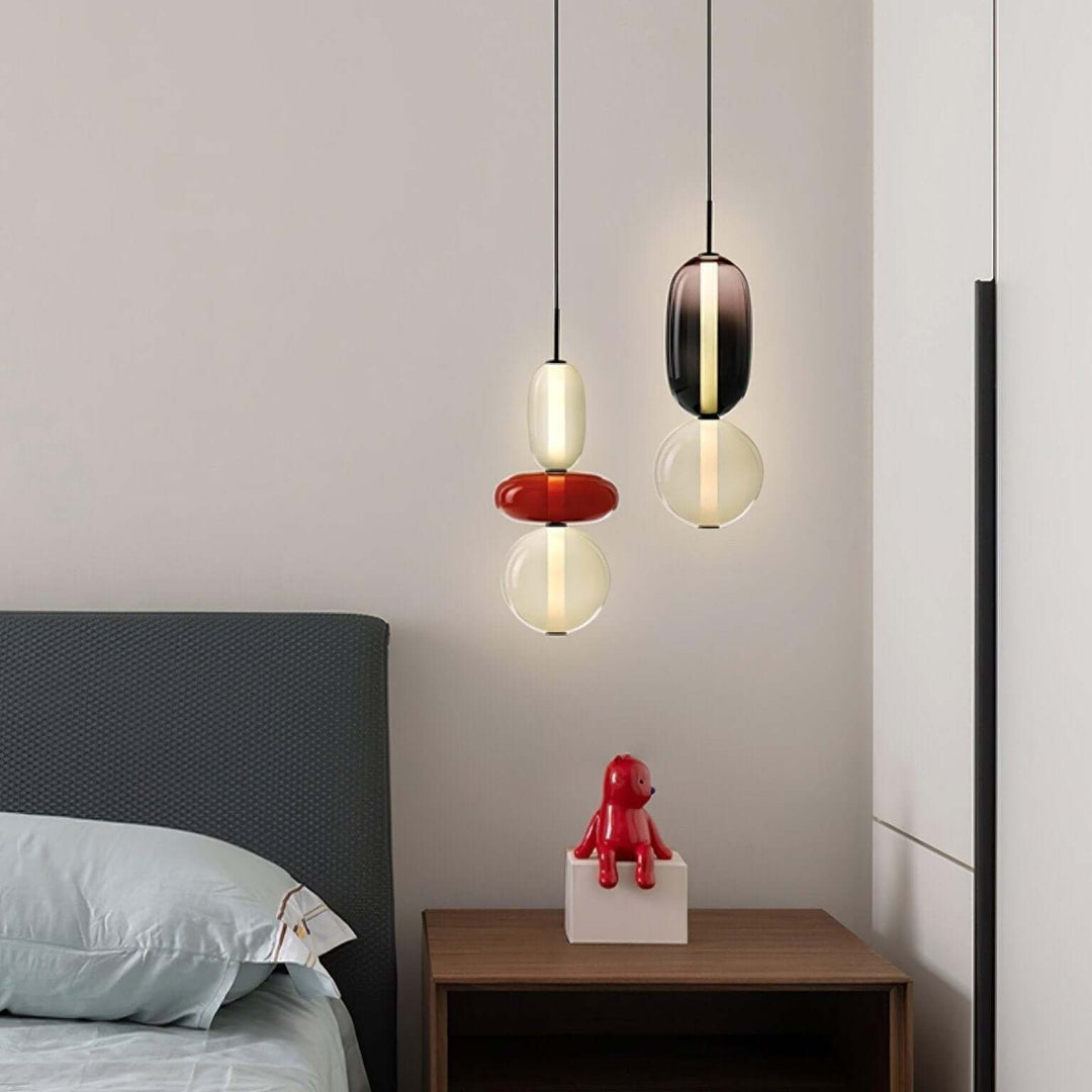 Colorful Glass Pendant Light - Modern Hanging Lamp