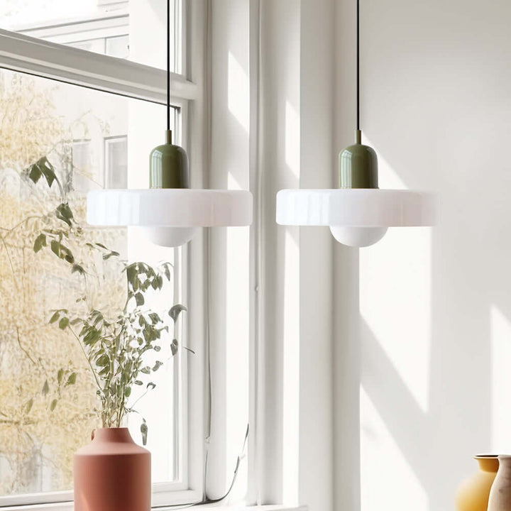 2 Heads Modern Glass Pendant Light