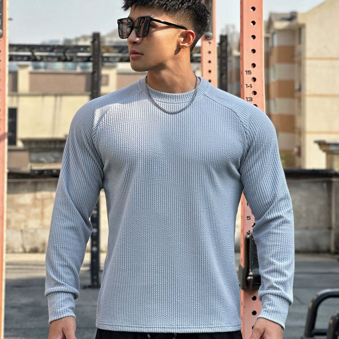 Men's Slim Fit Ribbed Knit Sweater