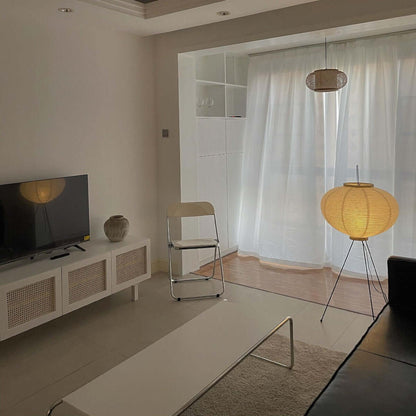 Elegant Paper Floor Lamp with Diffused Lighting