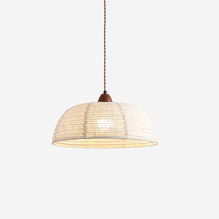 Wood & Fabric Pendant Lamp