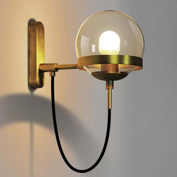 Postmodern Wall Sconce with E27 Fixture | Iron & Glass