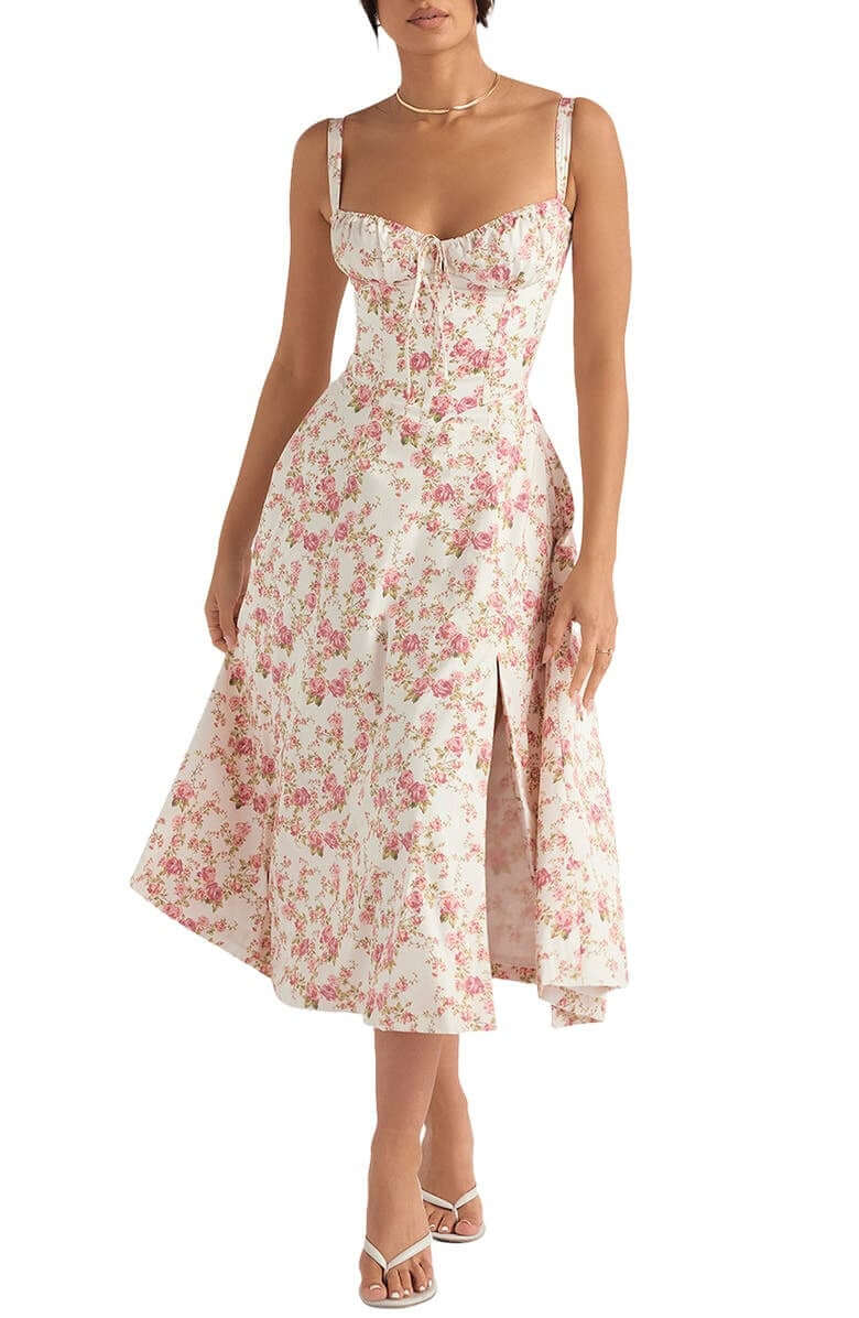 Printed Bustier Dress - Summer Dress