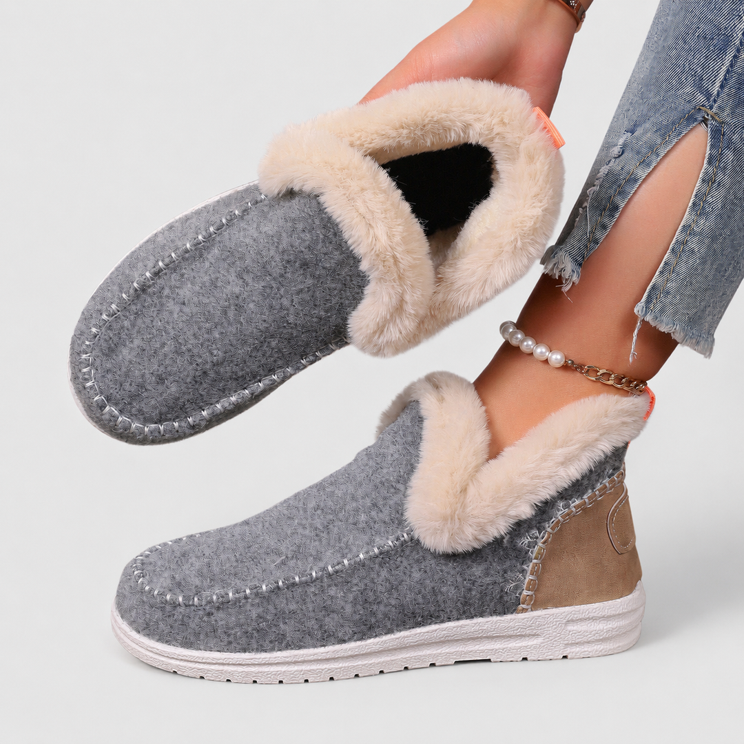 Women's orthopedic plush house slippers for ultimate comfort & foot support.