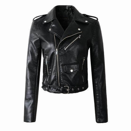 Women's Faux Leather Biker Jacket