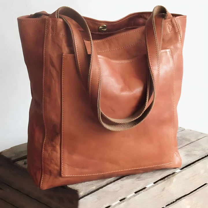 Vintage Leather Handbag - Timeless Chic