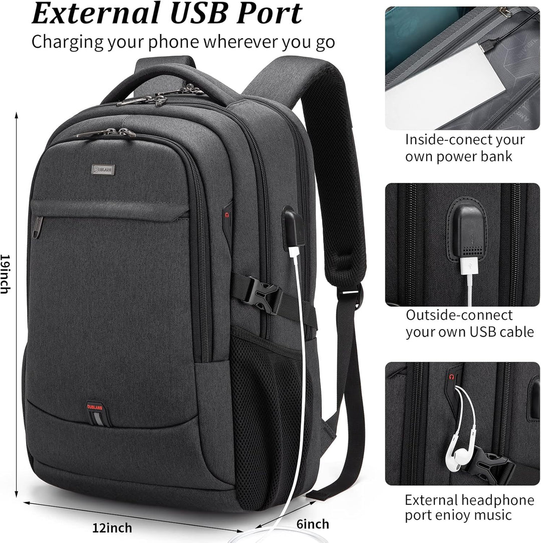 Rose anti-theft carry-on daypack, water-resistant and durable for travel.