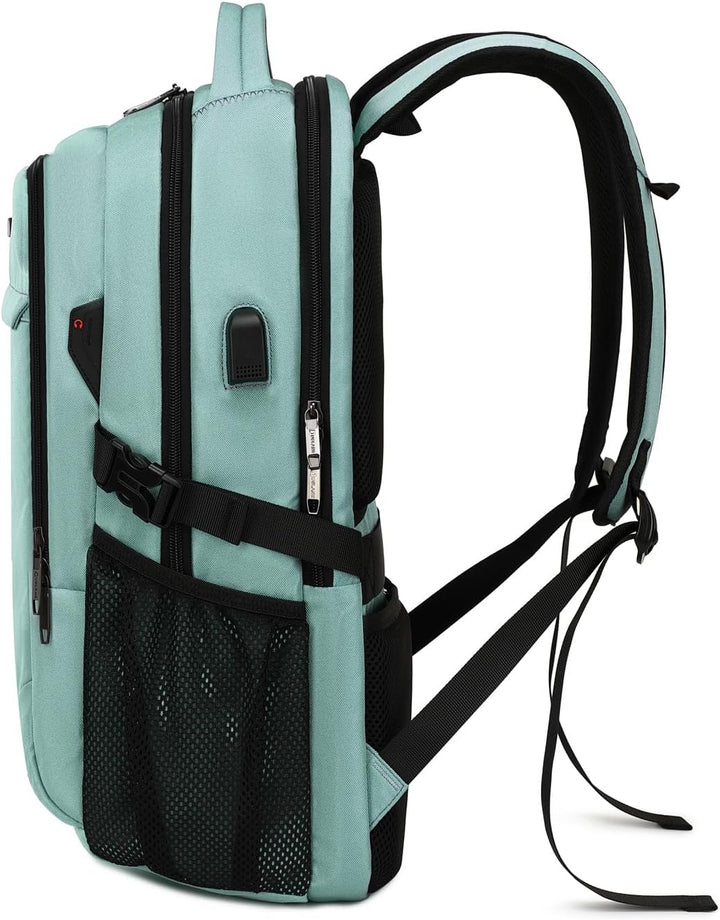 Light grey work bag with organized storage, water-resistant for daily commute.