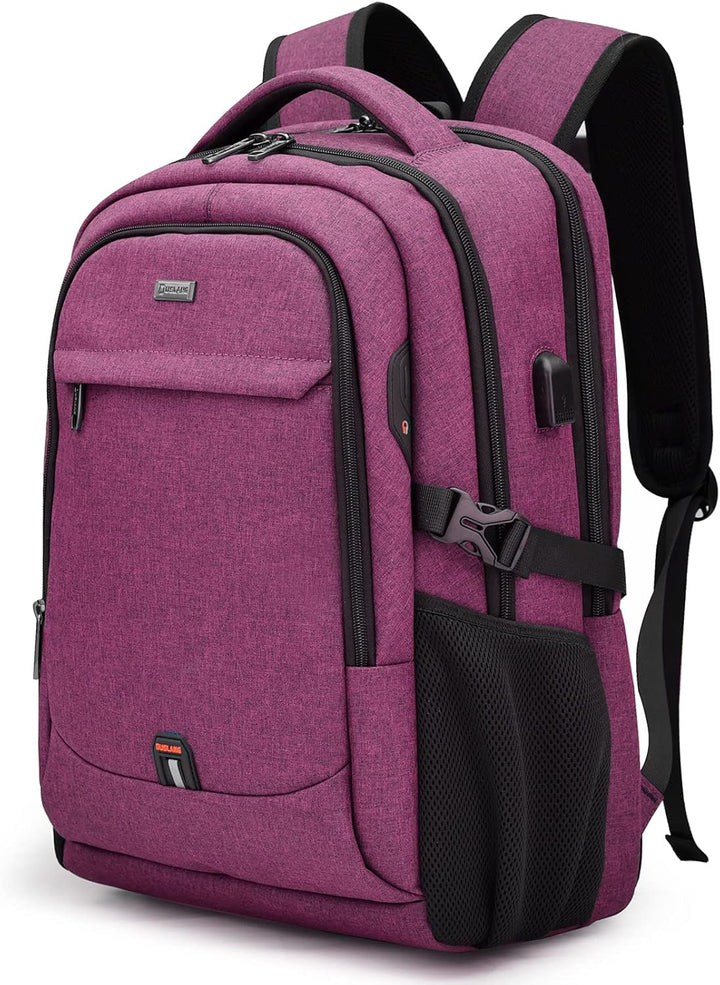 Rose travel laptop backpack, water-resistant, durable, and with anti-theft features.