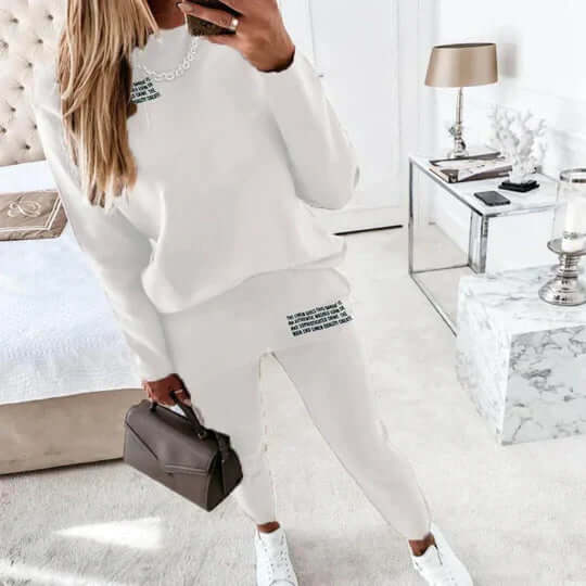 Women's Letter Print Loungewear Tracksuit Set