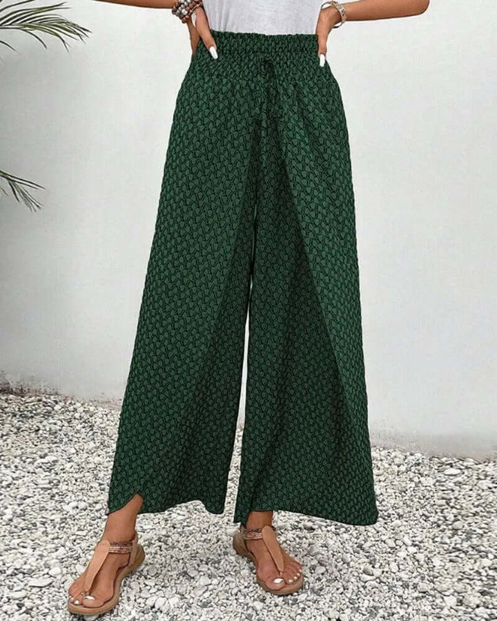 Women's Wide Leg Palazzo Trousers - Flowy & Lightweight